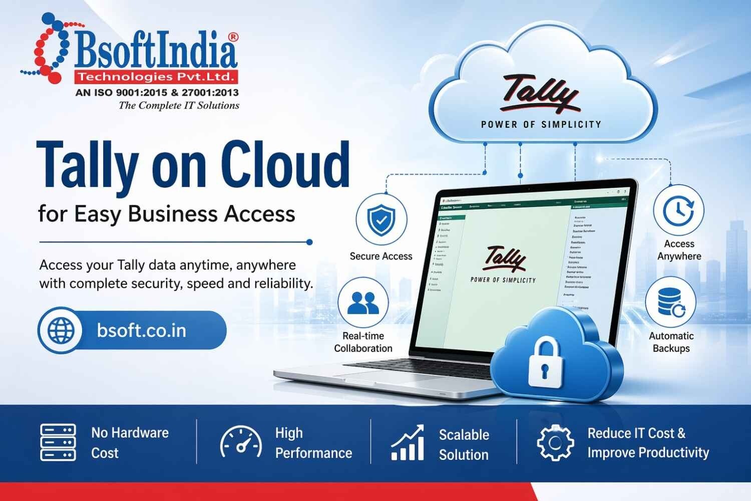 Tally on Cloud for Easy Business Access | bsoft.co.in