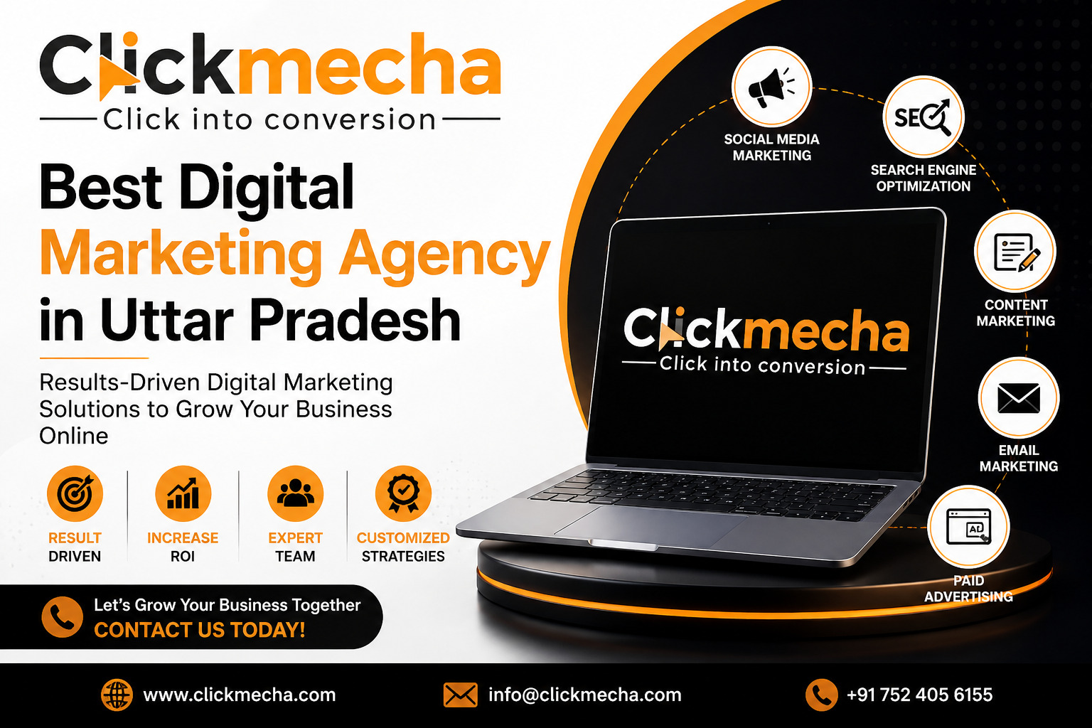 Best Digital Marketing Agency in Uttar Pradesh – Click Mecha