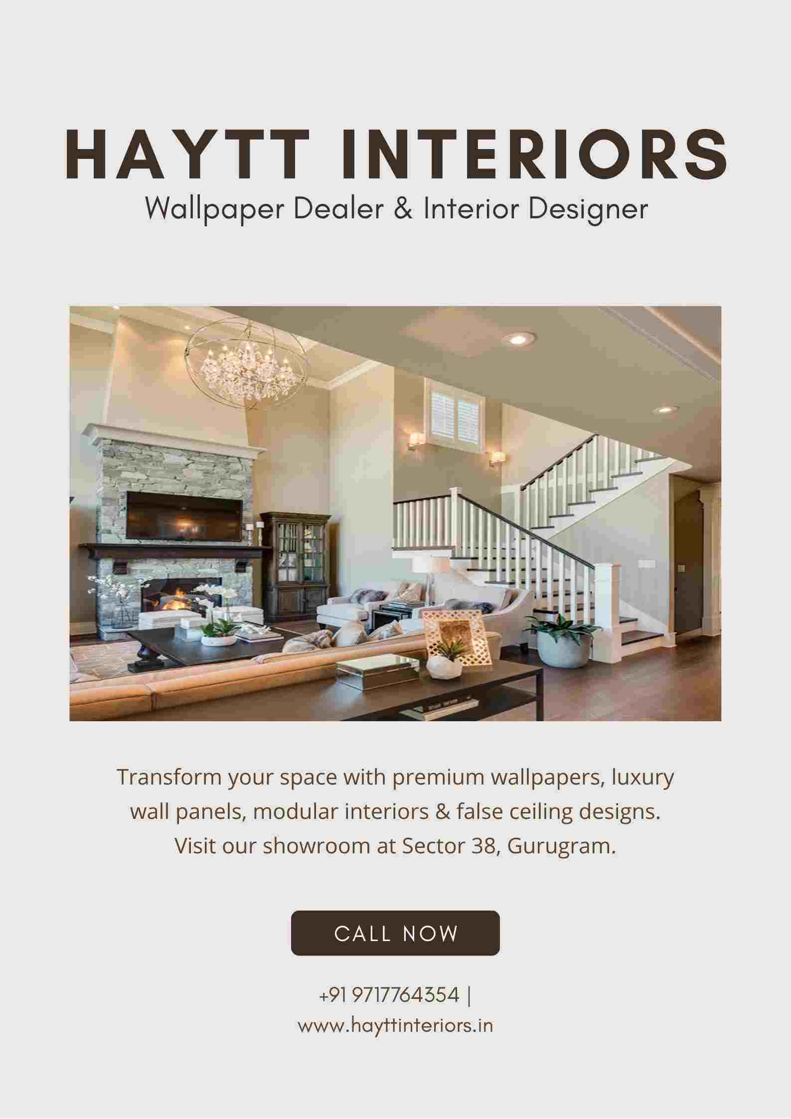 Wallpaper designer in Gurgaon by Haytt Interiors