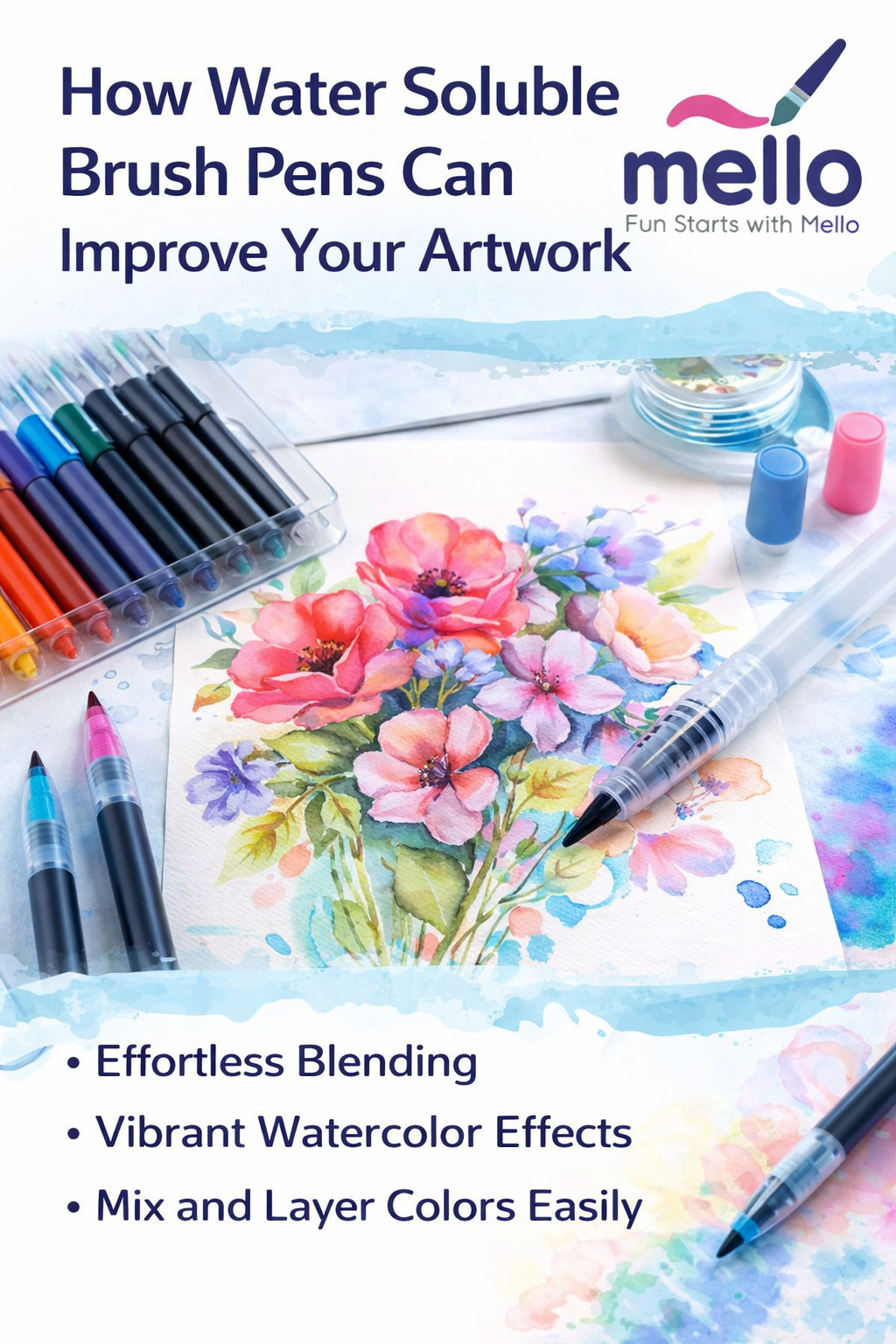 How Water Soluble Brush Pens Can Improve Your Artwork | Mello Store