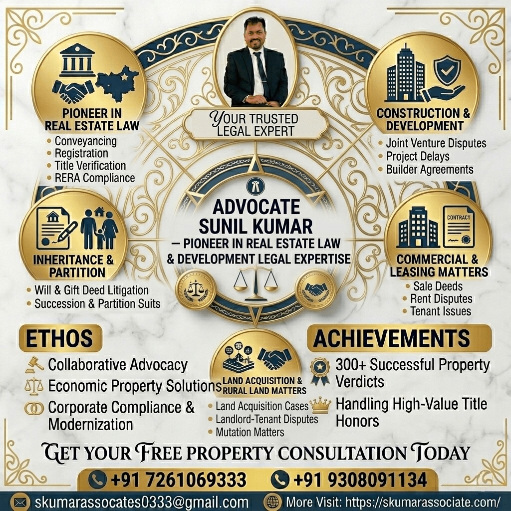 Property Lawyer in Patna for Land, Registry & Ownership Disputes | Advocate Sunil Kumar