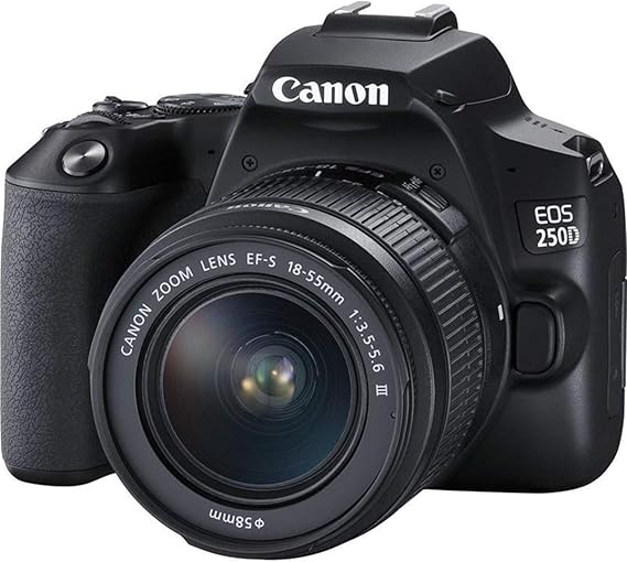 Canon EOS 250D / Rebel SL3 DSLR Camera with 18-55mm Lens (Black)