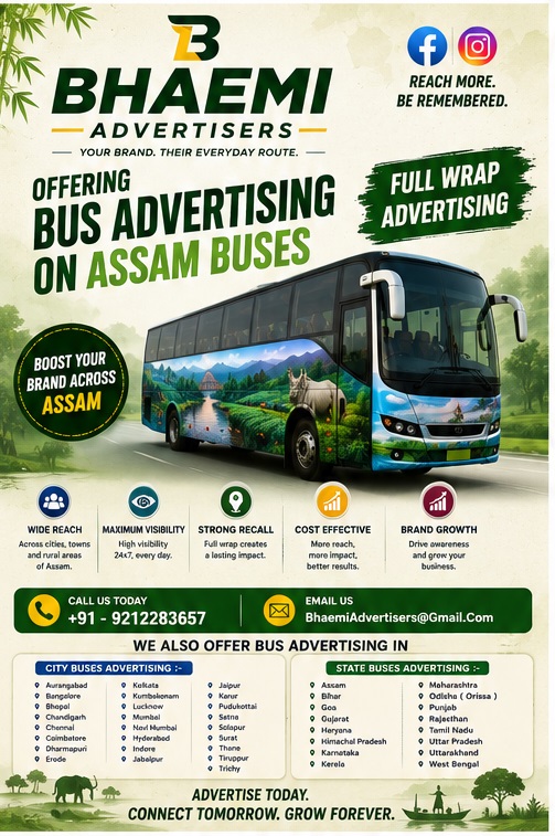 Bus – Buses Advertising – Advertisement in Assam Bus / Buses