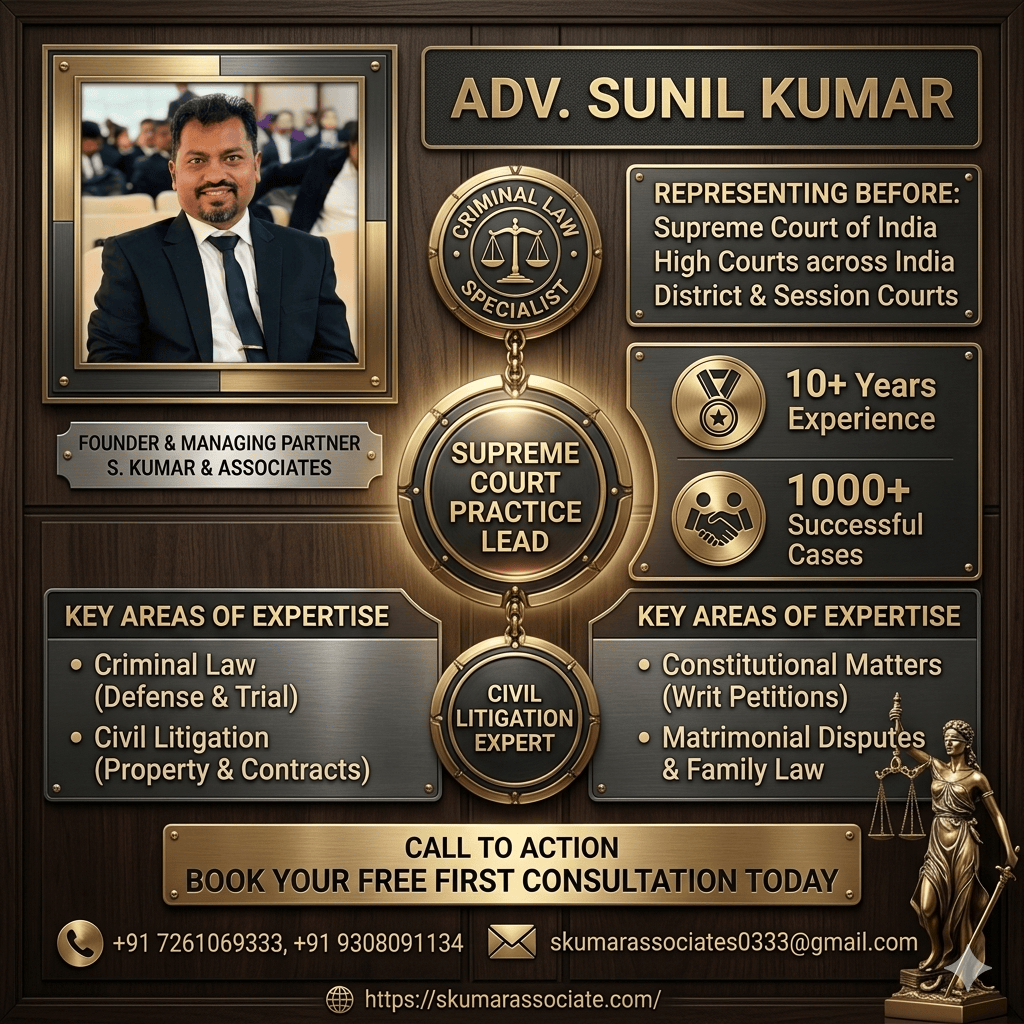 Criminal Lawyer in Bihar for Bail, FIR, Criminal & Defense Cases | Advocate Sunil Kumar