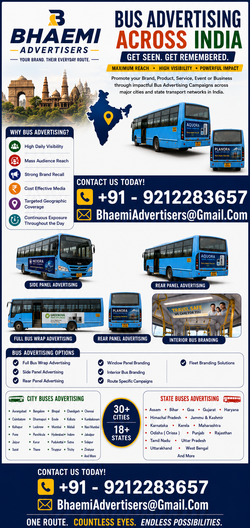 Bus – Buses Advertising – Advertisement in 18+ States & 30+ Cities – Pan India Buses