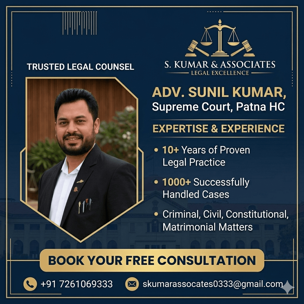 Top Advocate in Bihar for Civil, Criminal & All Law Matters | Advocate Sunil Kumar