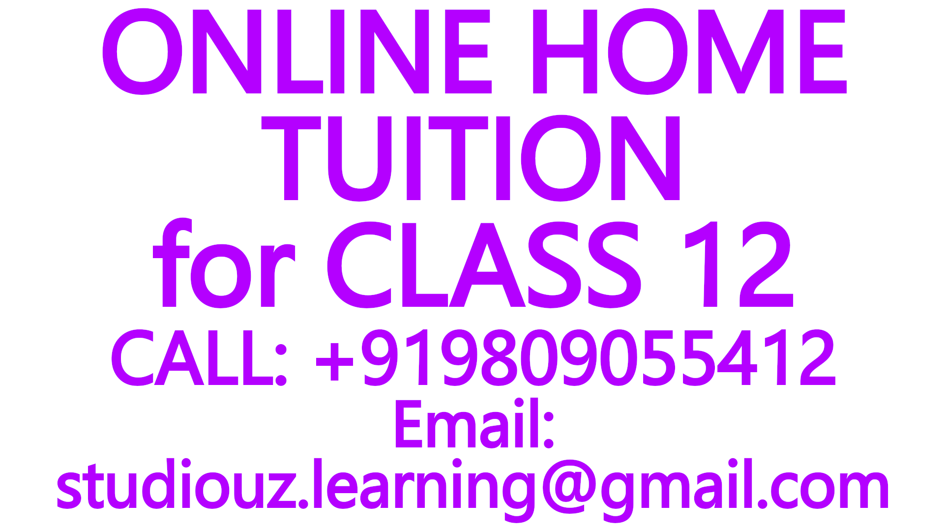 TUITION for MATHEMATICS, SCIENCE, PHYSICS, CHEMISTRY, BIOLOGY, BOTANY, ZOOLOGY, COMMERCE, ACCOUNTANCY, ECONOMICS, STATISTICS, BUSINESS STUDIES, INFORMATICS PRACTICES, COMPUTER SCIENCE