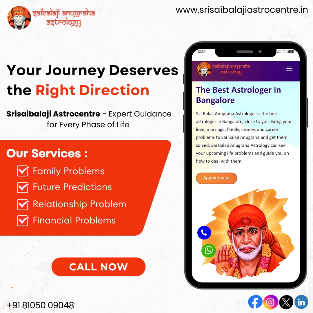 Top-Rated Astrologer in Bangalore for Accurate Future Predictions|Srisaibalajiastrocentre.in