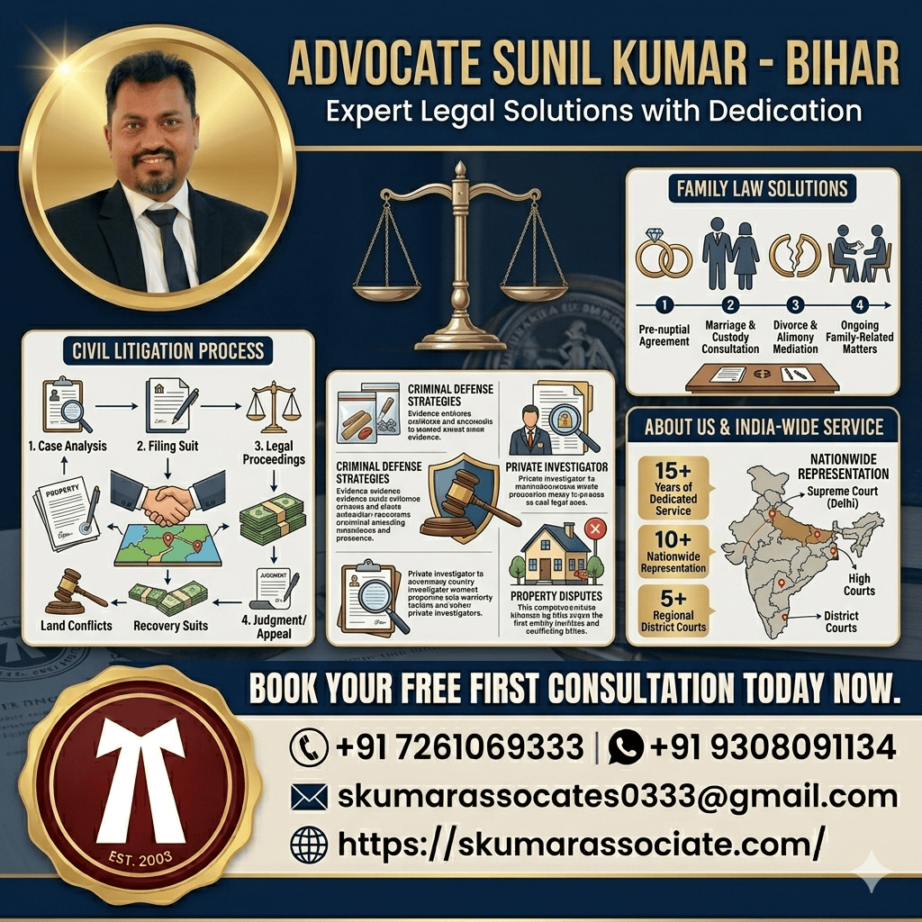 Criminal Lawyer in Patna for FIR & Criminal Defense Cases | Advocate Sunil Kumar
