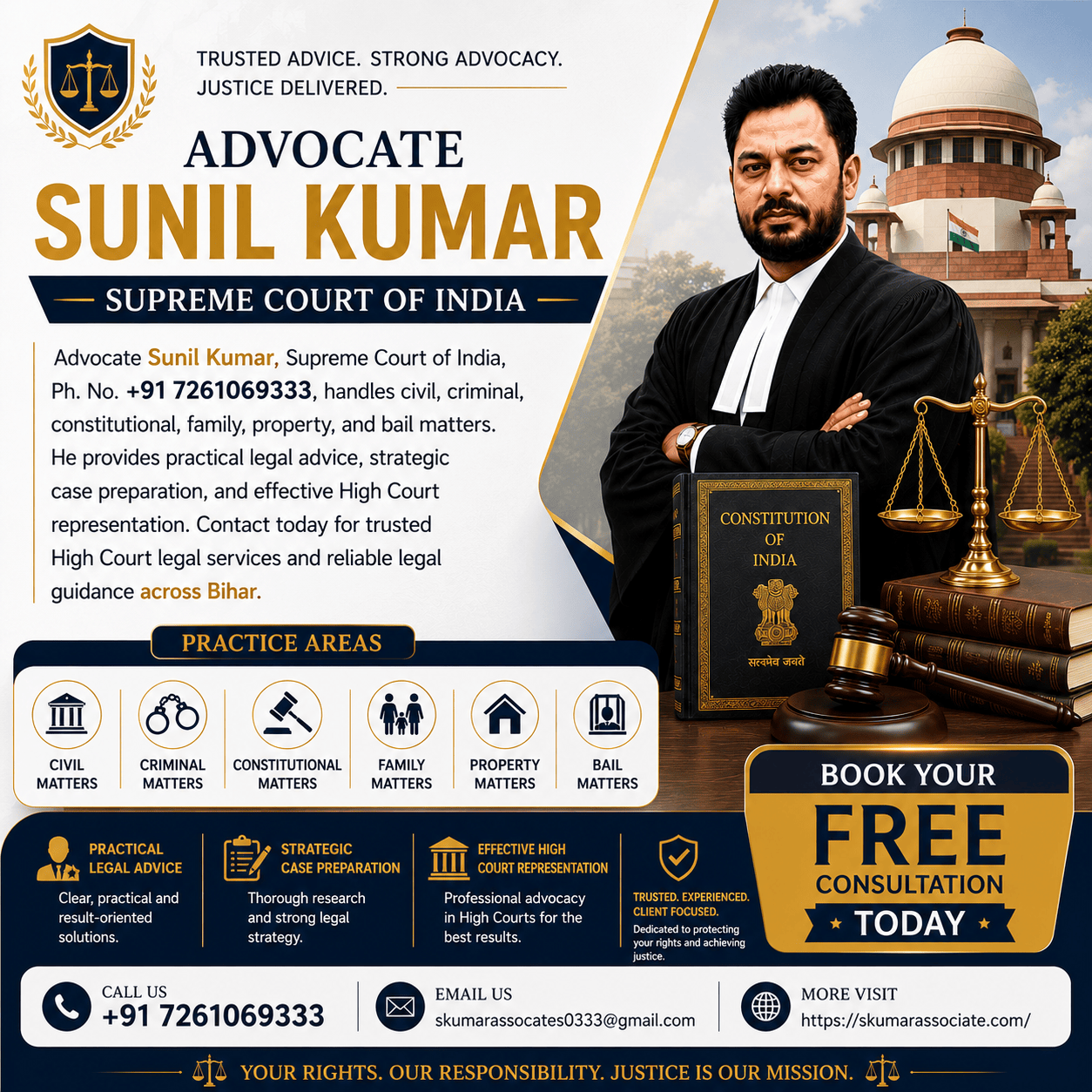 Best Lawyer in Patna for Civil, Criminal, Property & All Matters | Advocate Sunil Kumar