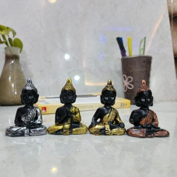 Buy Meditating Buddha Idol Showpieces Set of 4 Online – Buddha Statues for Home Decor