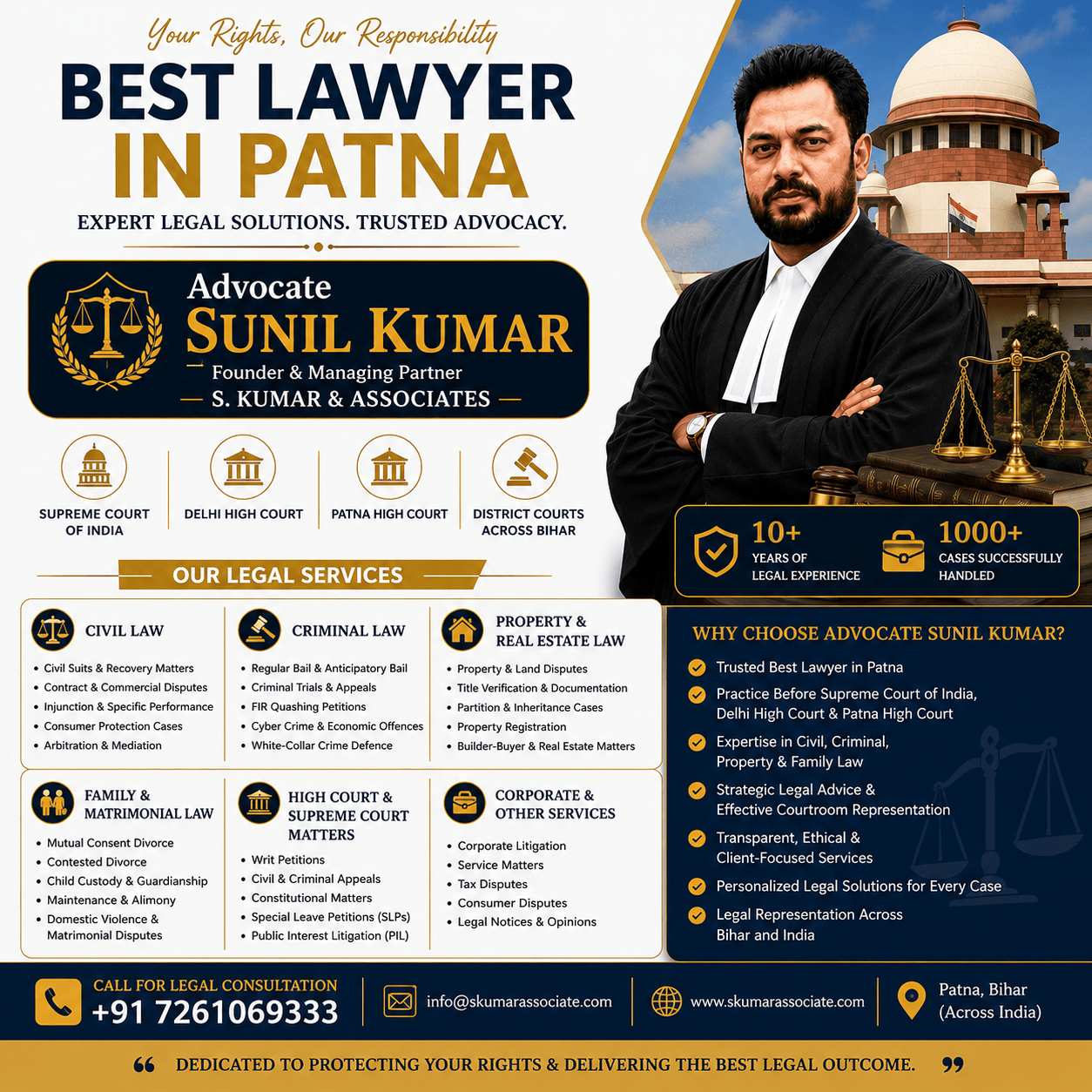 Best Property Case Lawyer in Patna | Advocate Sunil Kumar – Expert for All Legal Matters