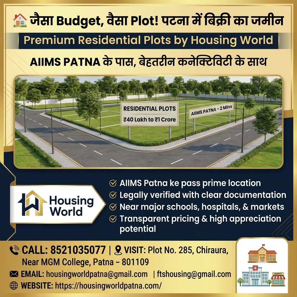 🏡 जैसा Budget, वैसा Plot! पटना में बिक्री का जमीन | Premium Residential Plots by Housing World