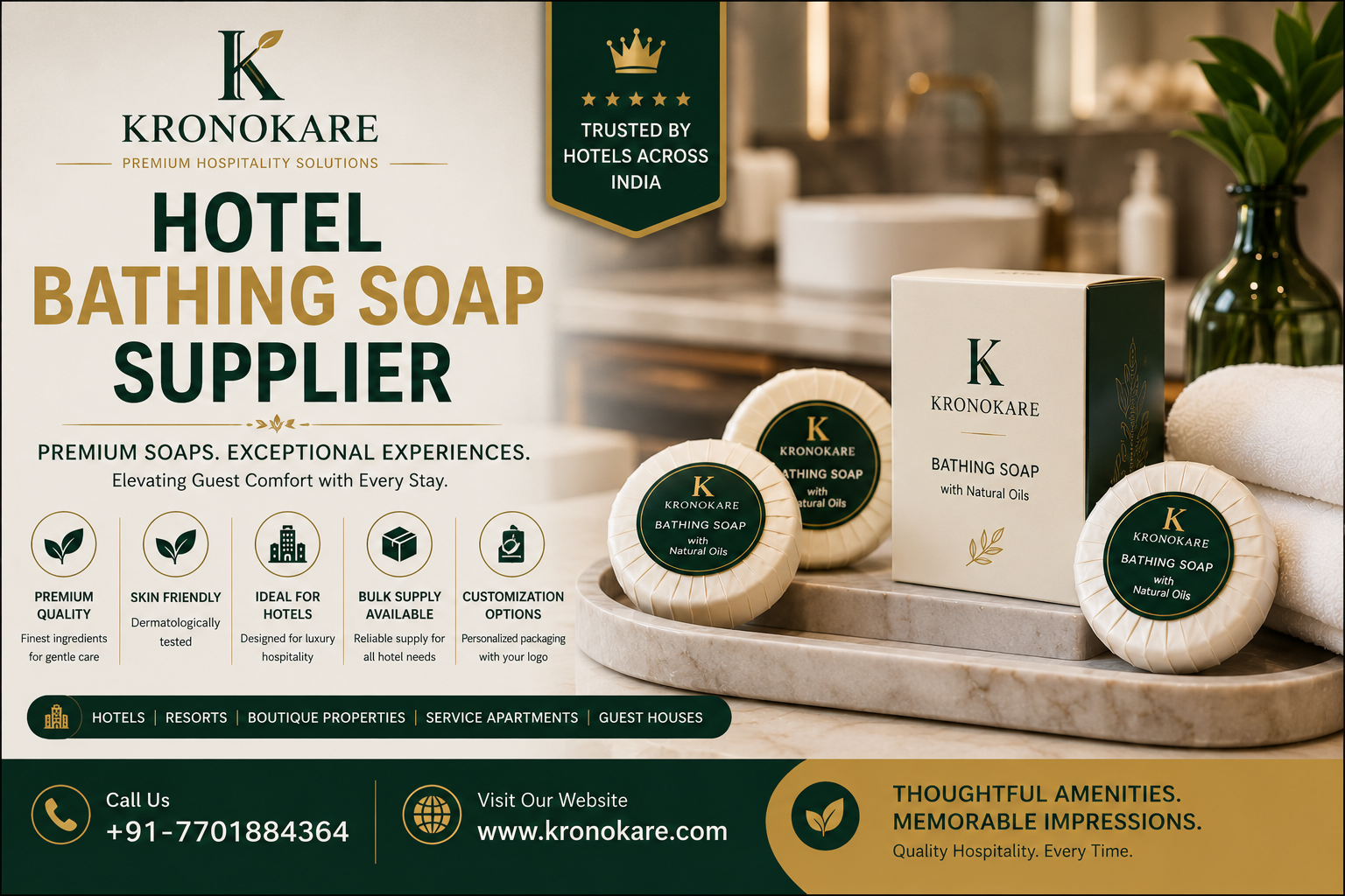 Hotel bathing soap supplier – kronokare