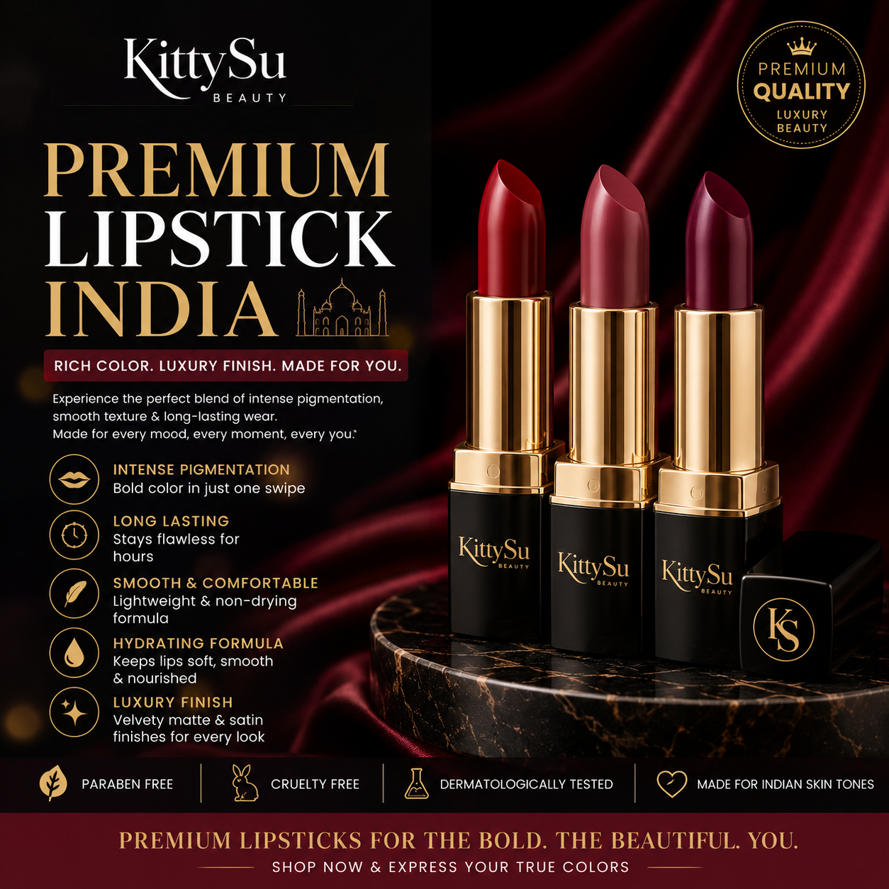 Long Lasting Bold Lipstick