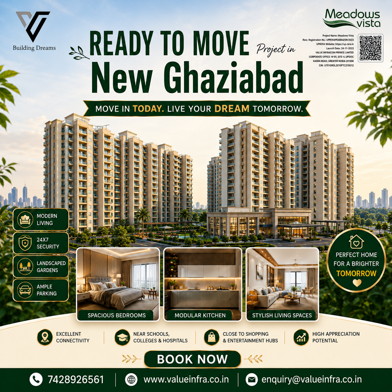 Ready to Move Flats in Harnandipuram & New Ghaziabad for Families
