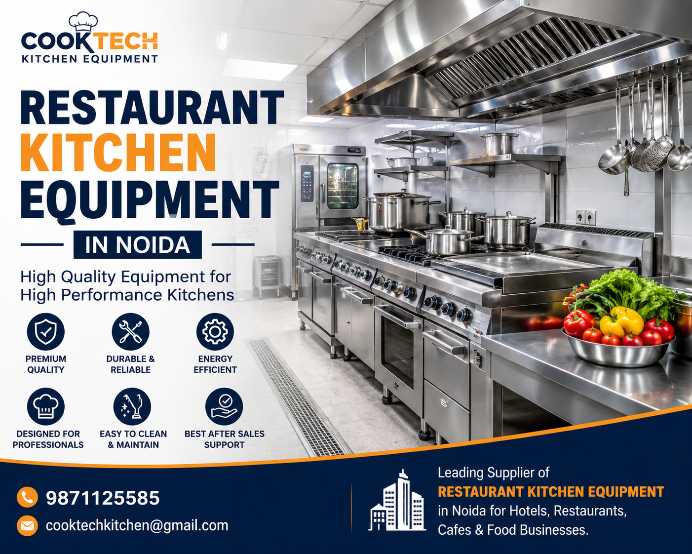 Restaurant Kitchen Equipment in Noida | Commercial Kitchen Solutions | Cooktech Kitchen Industry