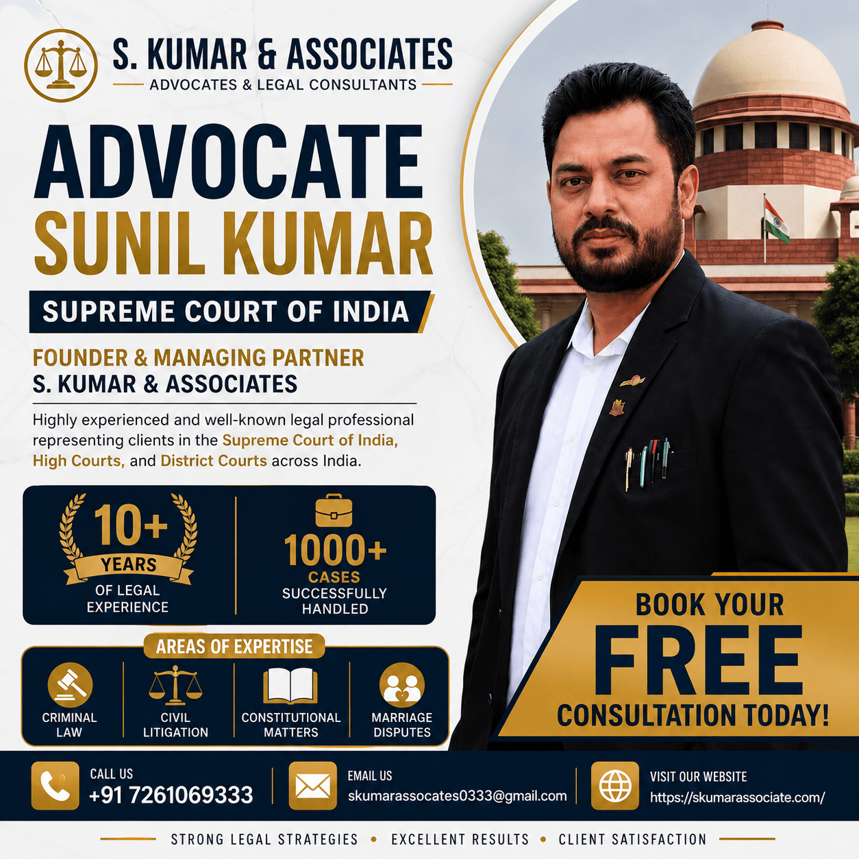 Best Lawyer in Patna for Civil, Criminal, Family & Supreme Court Cases | Advocate Sunil Kumar