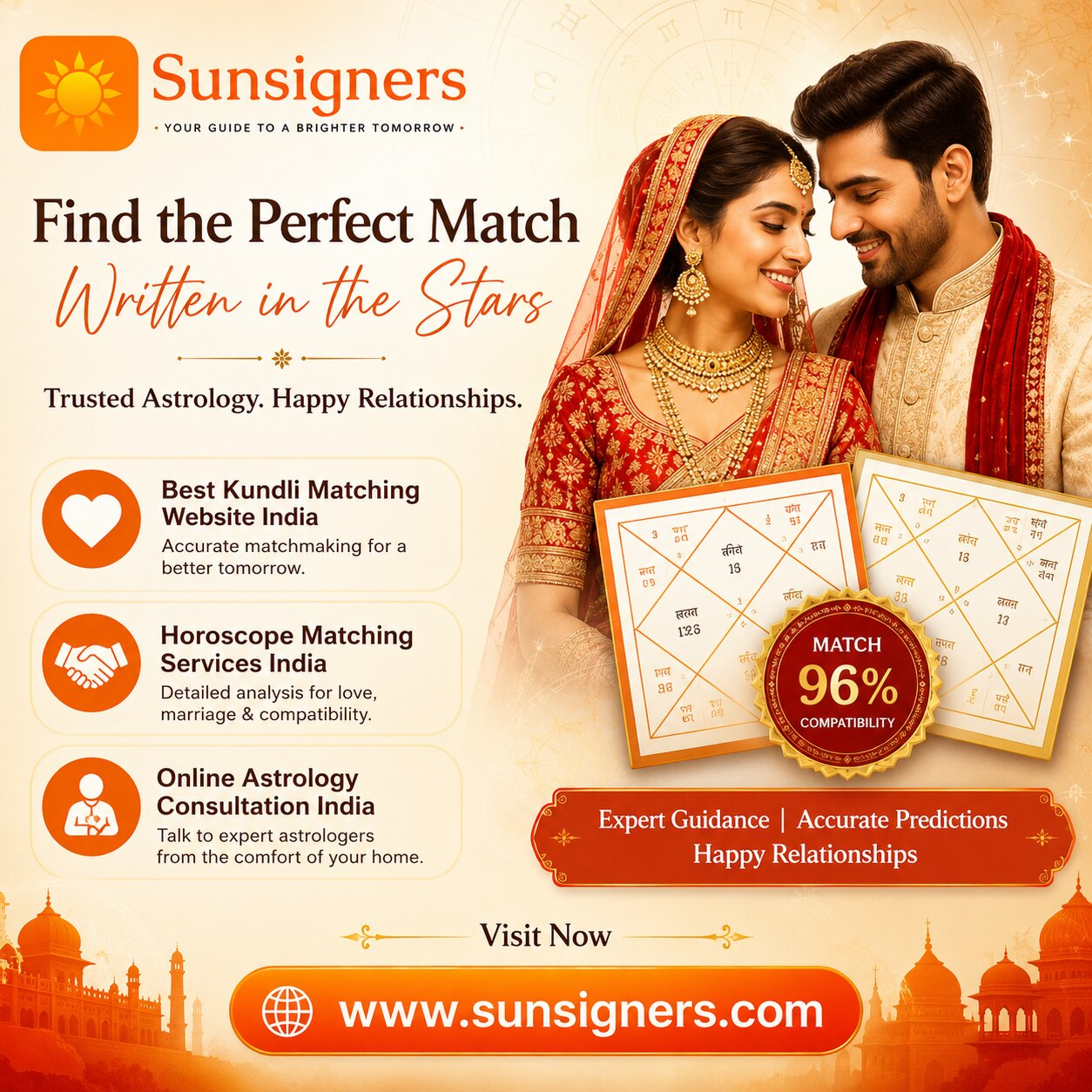 Vedic Marriage Matching Online — Check Compatibility with Our Astrology Partner Matching Calculator