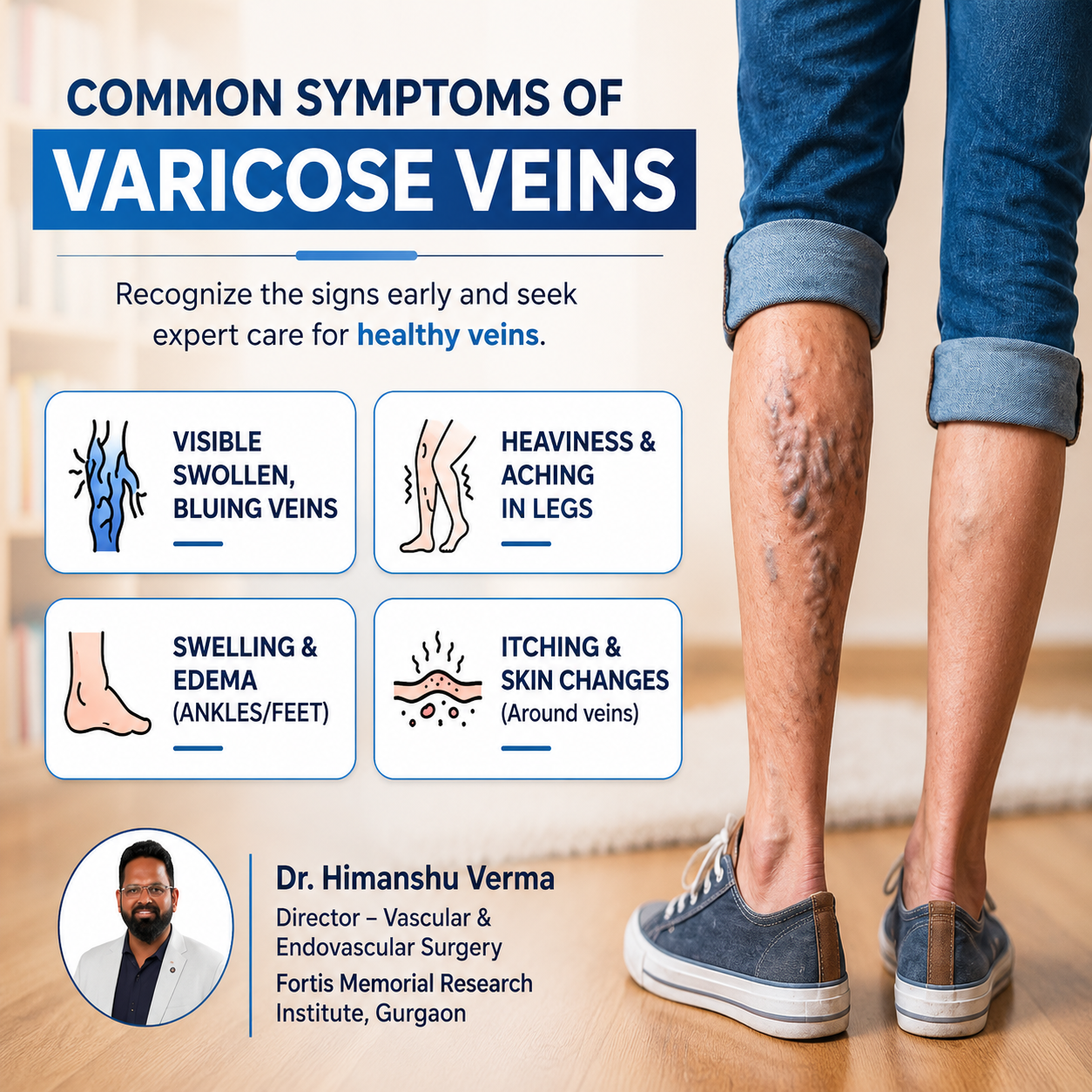 Dr. Himanshu Verma Explains the Symptoms of Varicose Veins