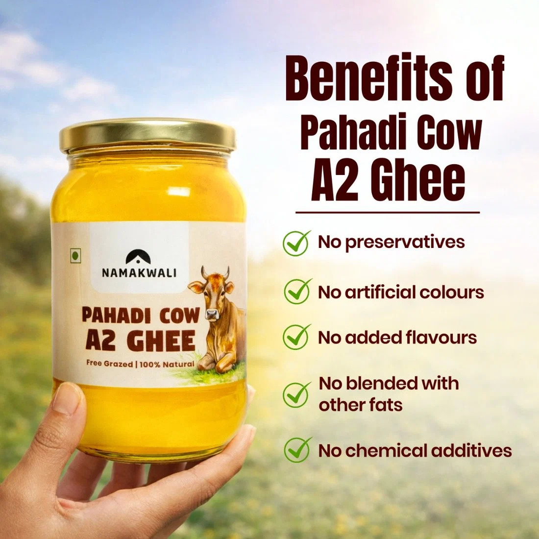 Pahadi Cow Ghee Benefits – Pure & Traditional A2 Ghee for Daily Wellness | Namakwali