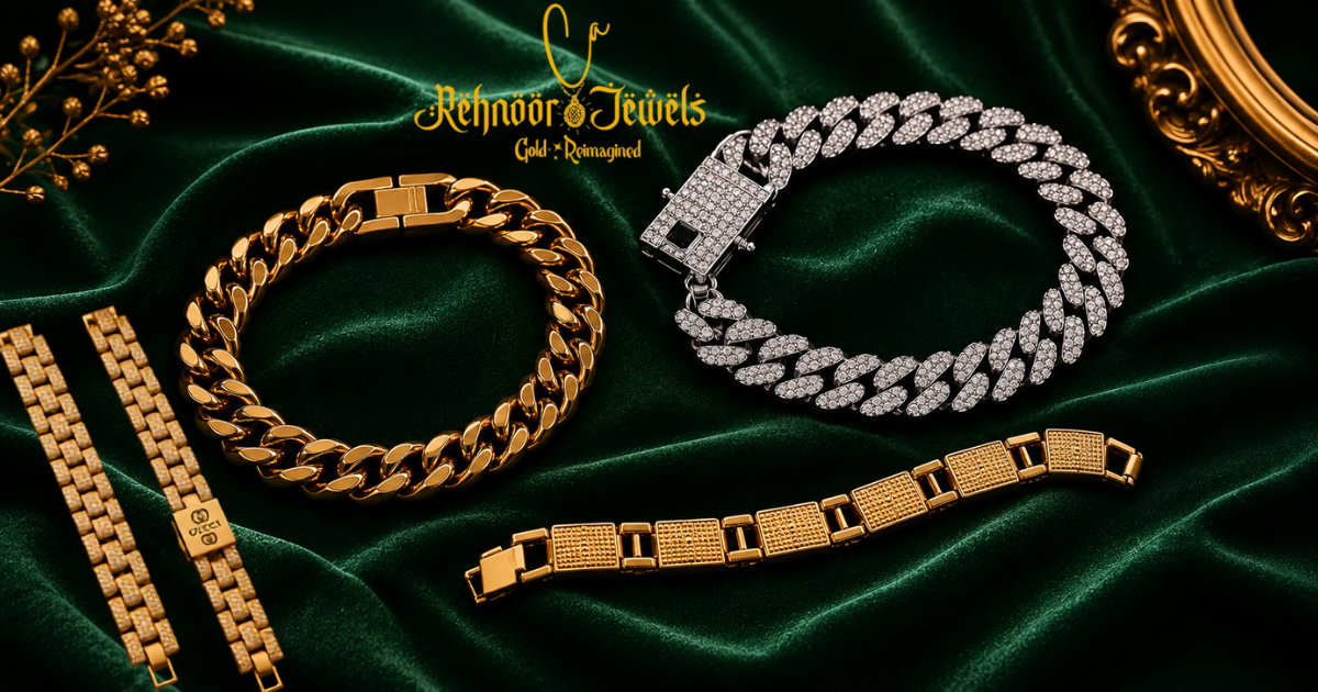 Buy Gold Plated Bracelets for Men Online at Best Price