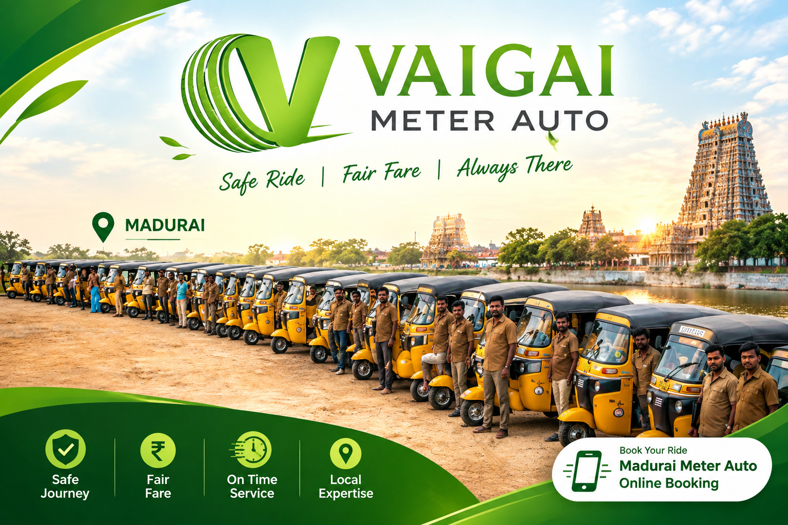 Vaigai Meter Auto – Convenient Online Auto Booking in Madurai